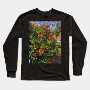 Red Flowers Long Sleeve T-Shirt